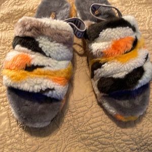 Camo Furry UGG Slippers